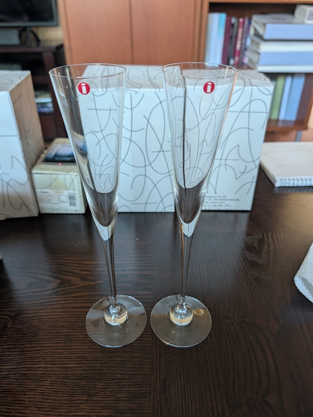 Iittala Finland, Aurora Champagne Flutes, Set Of 2, NWT, Vintage